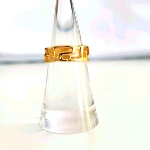 Vintage Gold Maze Geometric Ring Size 5.5 Women's Jewelry